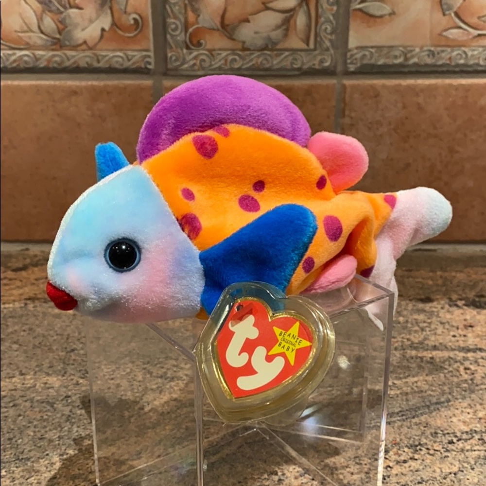 TY Beanie Baby Lips the Fish DOB 1999